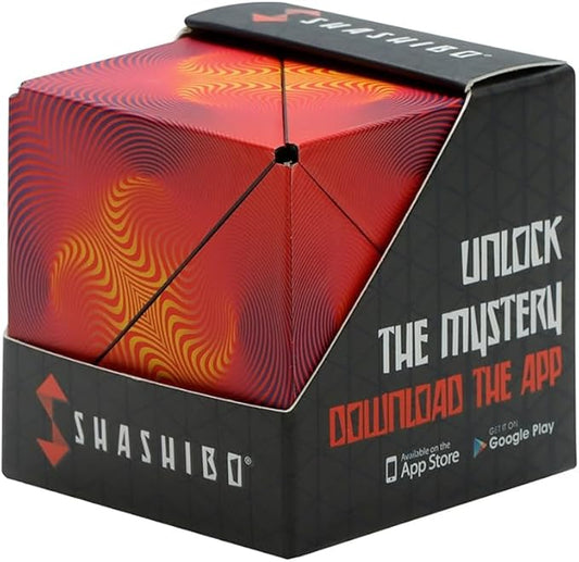 Shashibo Shape Shifting Box - STEM Fidget Toy with Ultra Strong Magnets - Sensory Puzzle Cube Transforms Into 100+ Shapes, Easter Basket Stuffers Gift for Kids, Teens, and Adults (Optical Illusion)